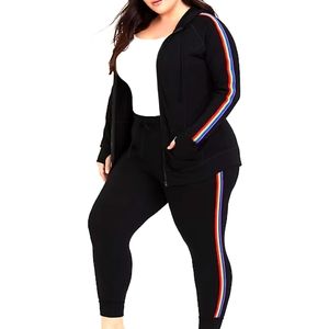 Torrid Rainbow Stripe Knit Jogger SET
